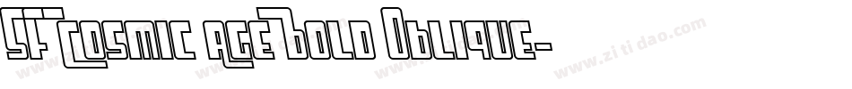 SF Cosmic Age Bold Oblique字体转换